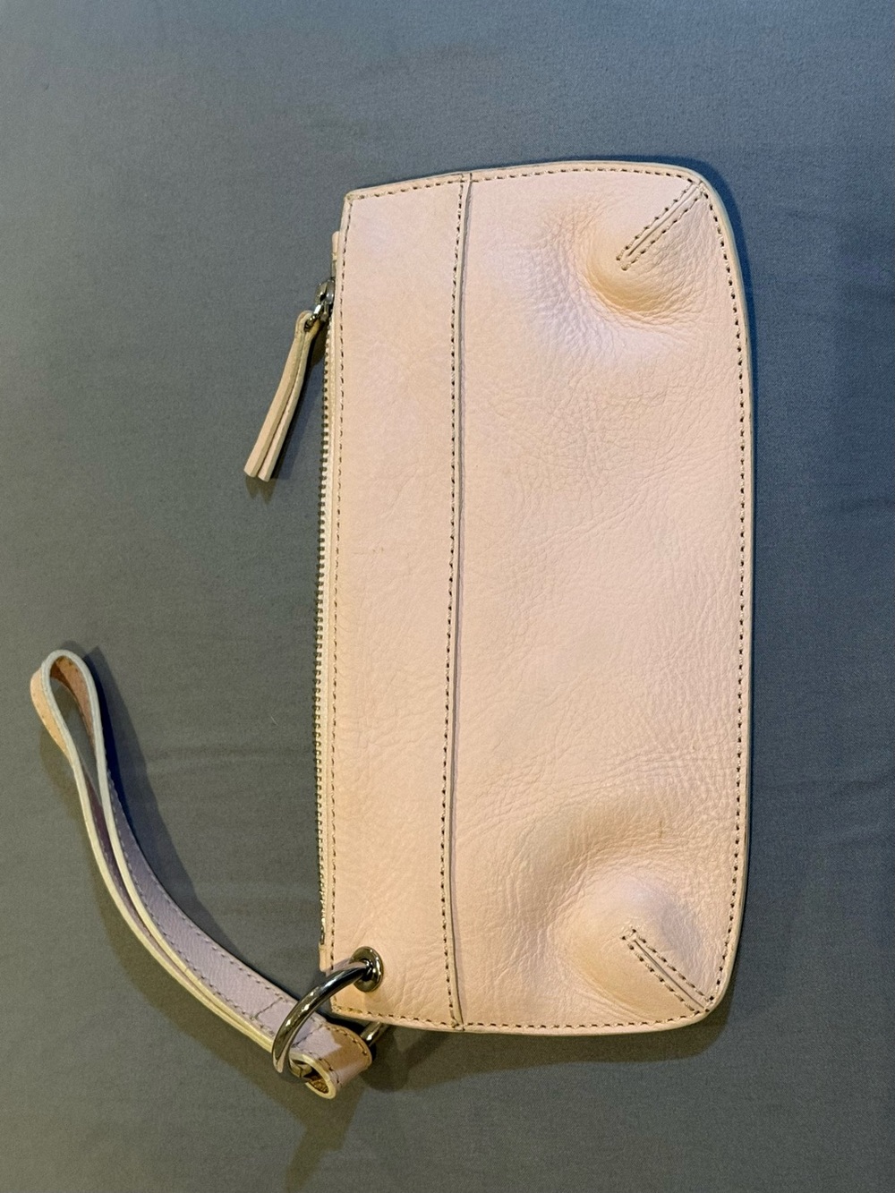 Banana Republic Pale Pink Leather Wristlet Clutch